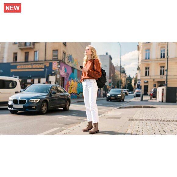 Women's Lace-Up Combat Boots Platform Chunky Heel Lug Sole Ankle Booties - Picture 7 of 7